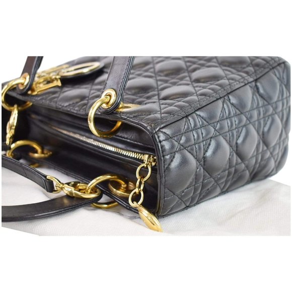 CHRISTIAN DIOR Medium Lady Dior Lambskin Shoulder - Picture 6 of 12